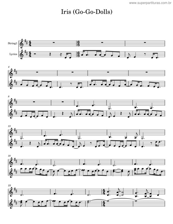 Partitura da música Iris – Iris