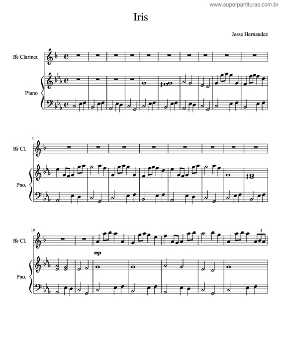 Partitura da música Iris v.12