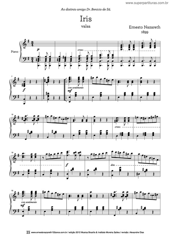 Partitura da música Iris v.3
