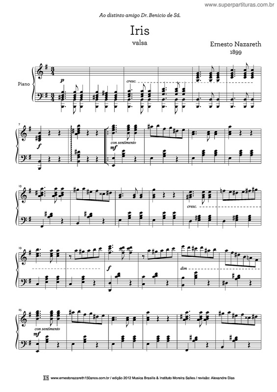 Partitura da música Iris v.3