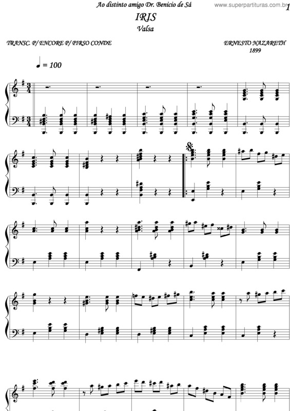 Partitura da música Iris v.4