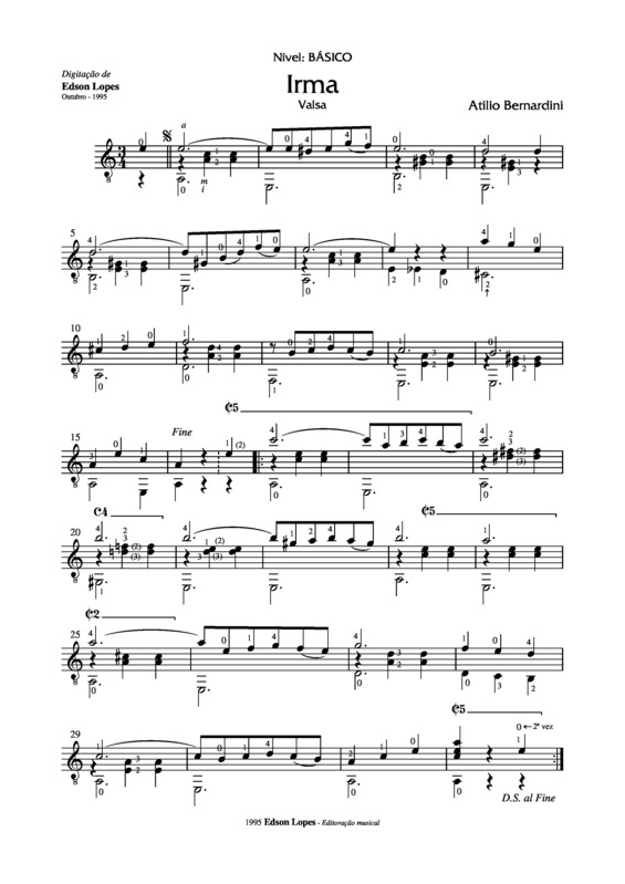 Partitura da música Irma v.8