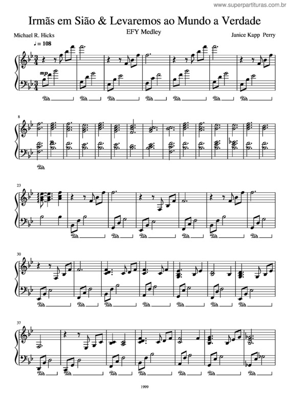 Partitura da música Irmãs Em Sião & Levaremos Ao Mundo A Verdade