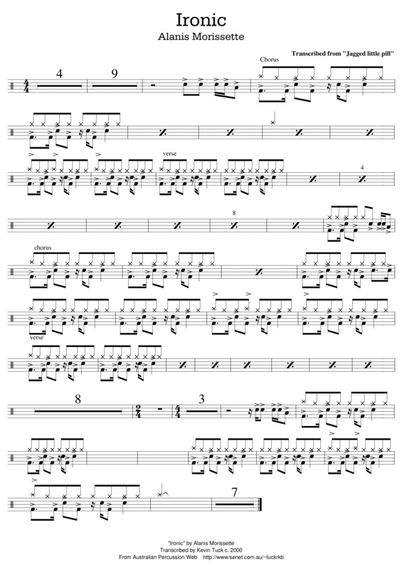 Partitura da música Ironic v.3