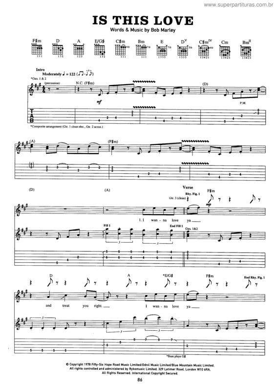 Partitura da música Is This Love v.3