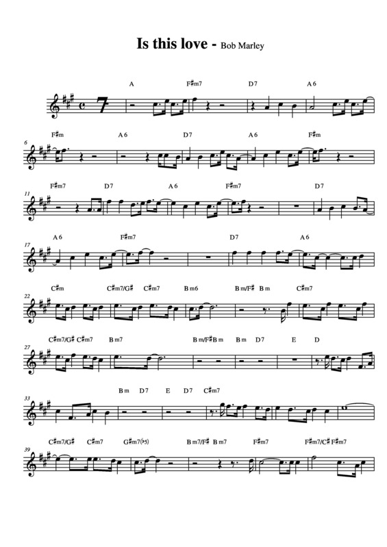 Partitura da música Is This Love v.4