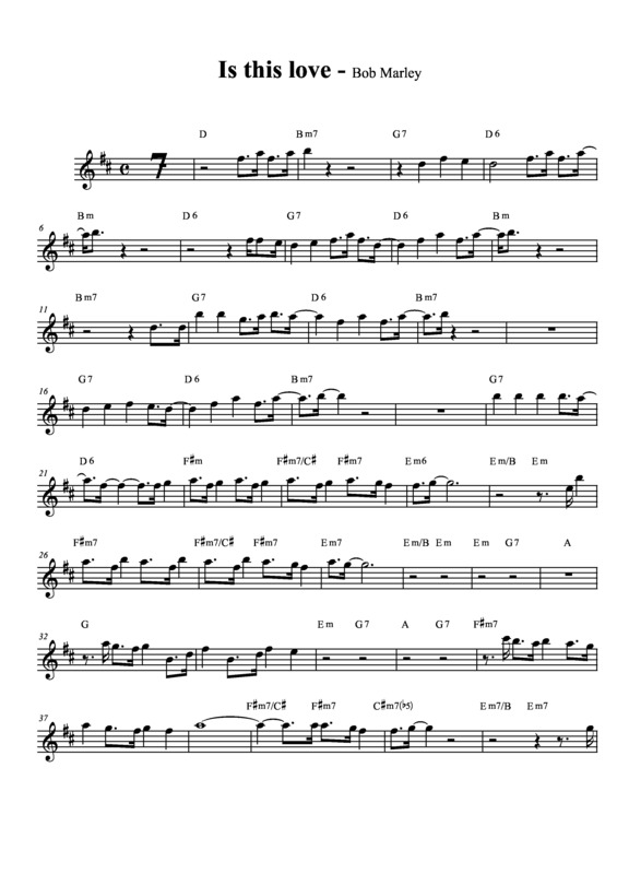 Partitura da música Is This Love v.5