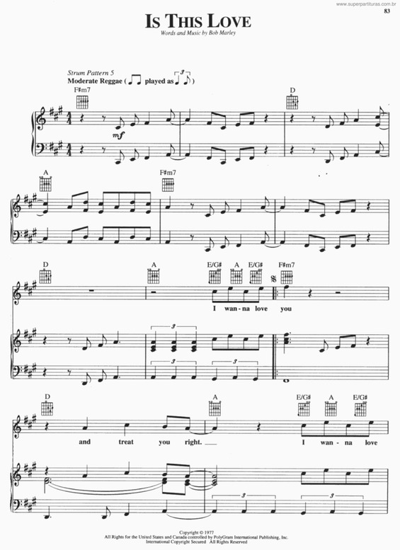 Partitura da música Is This Love v.6