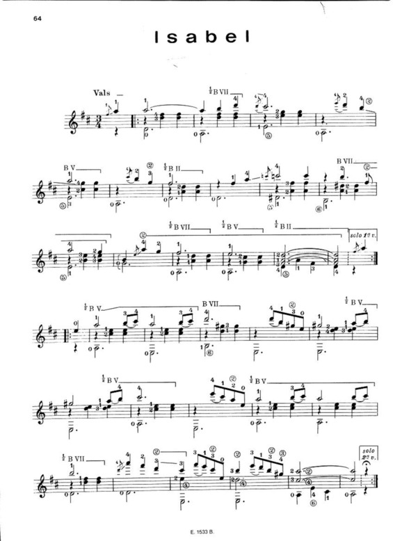 Partitura da música Isabel v.3