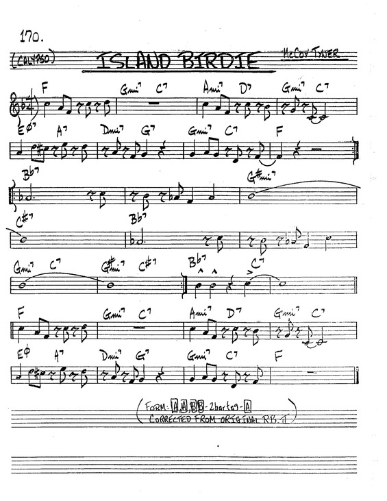 Partitura da música Island Birdie v.2