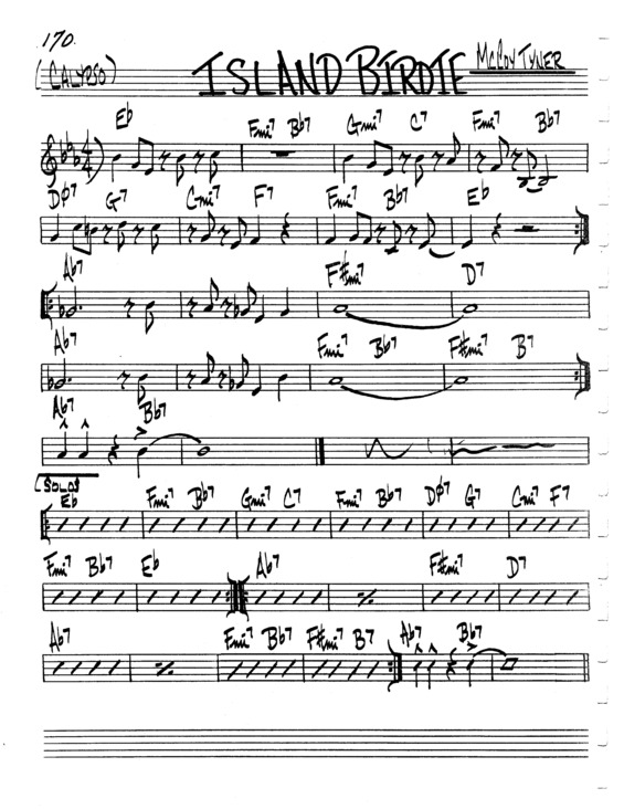 Partitura da música Island Birdie v.3