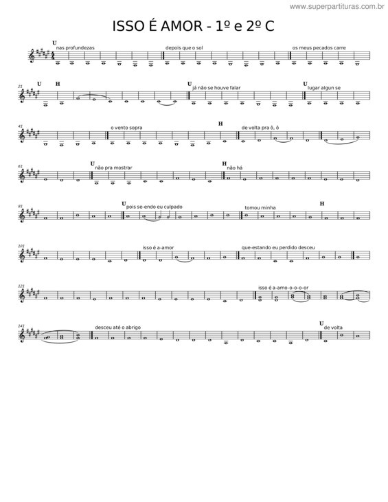 Partitura da música Isso É Amor