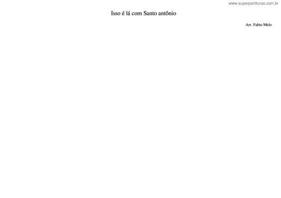 Partitura da música Isso É Lá Com Santo Antônio