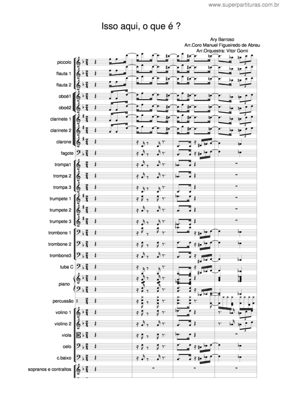 Partitura da música Isto Aqui O Que É ?