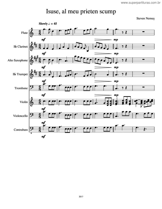 Partitura da música Isuse, Al Meu Prieten Scump