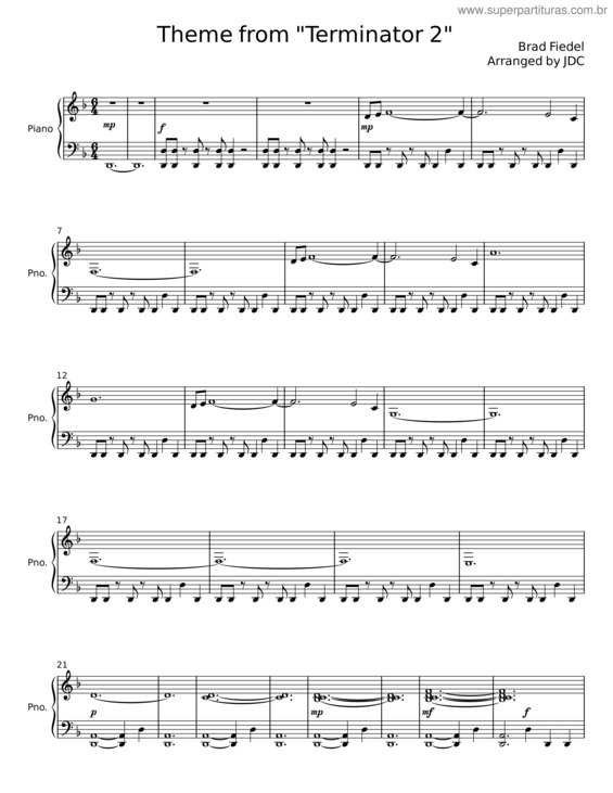 Partitura da música It` Over v.2