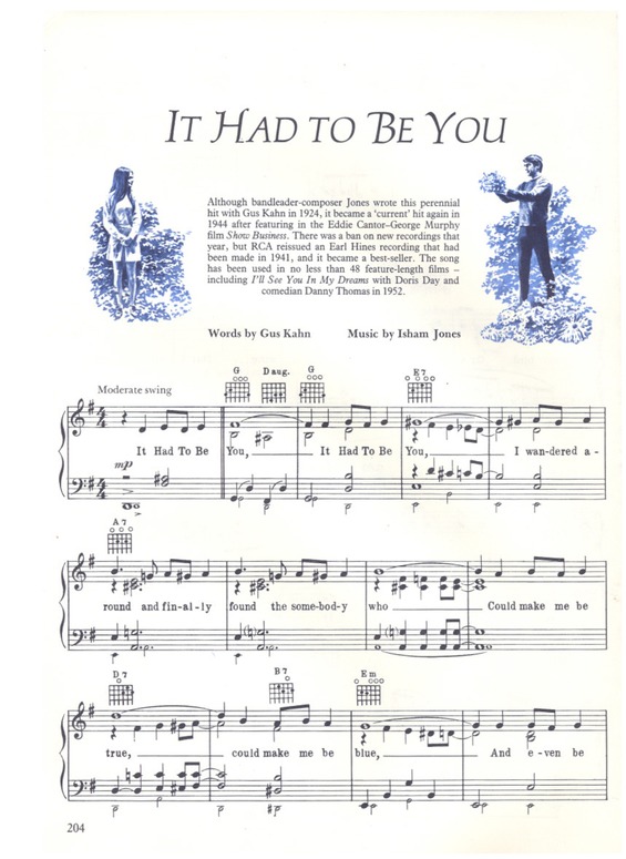 Partitura da música It Had To Be You v.8