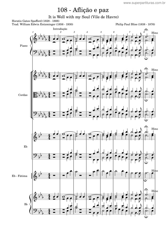 Partitura da música It Is Well With My Soul v.2