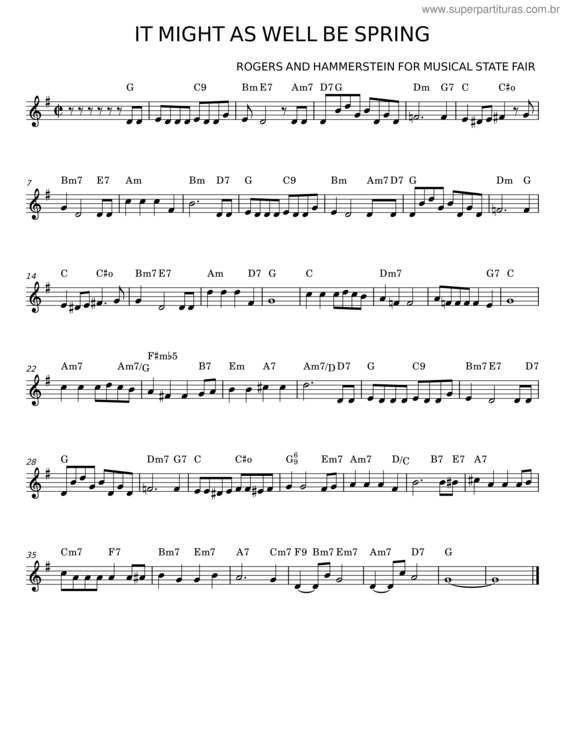 Partitura da música It Might As Well Be Spring – Randy Rogers Band