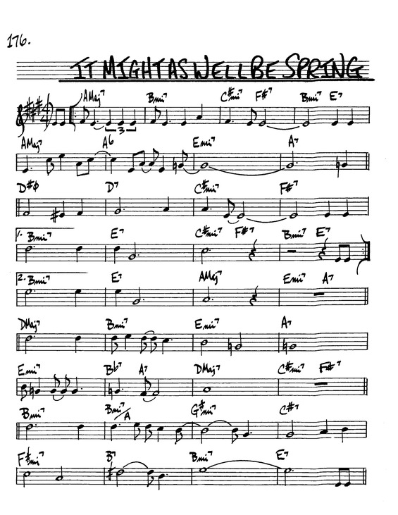 Partitura da música It Might As Well Be Spring