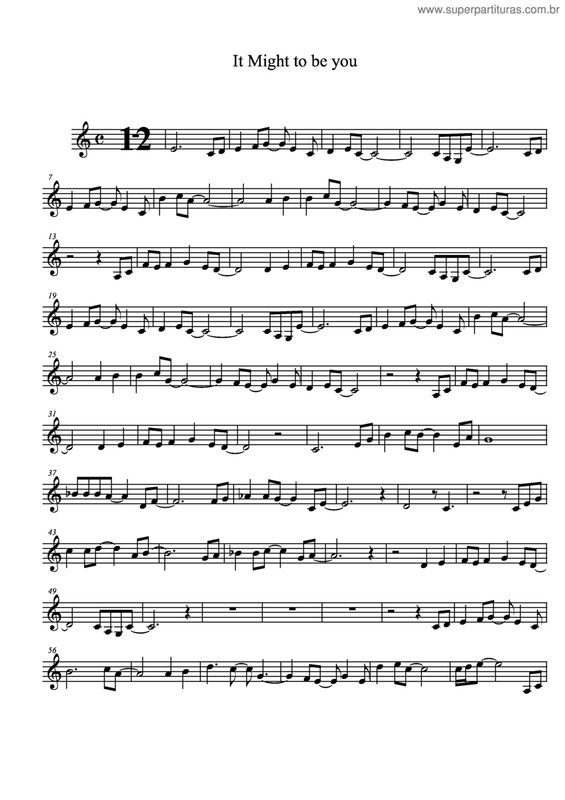 Partitura da música It Might To Be You v.3