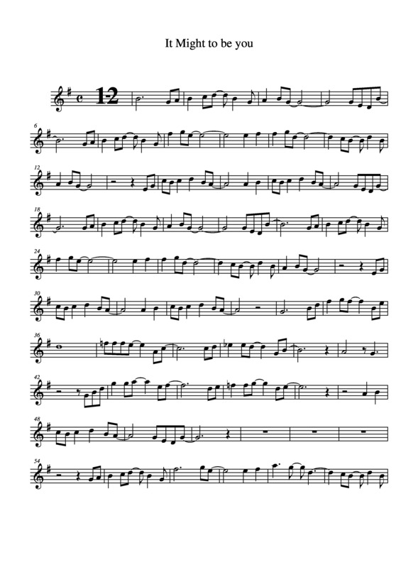 Partitura da música It Might To Be You