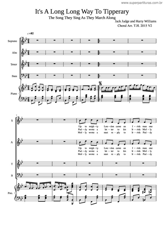 Partitura da música It S A Long Long Way To Tipperary