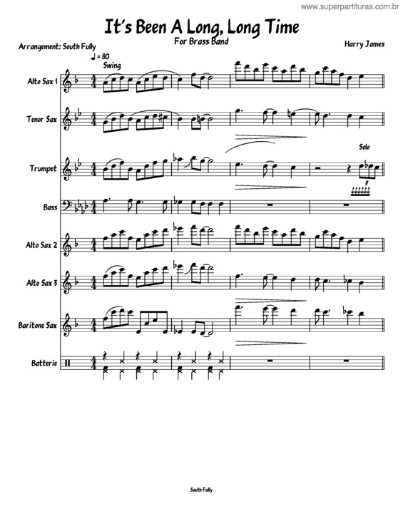 Partitura da música It`S Been A Long Long Time v.3