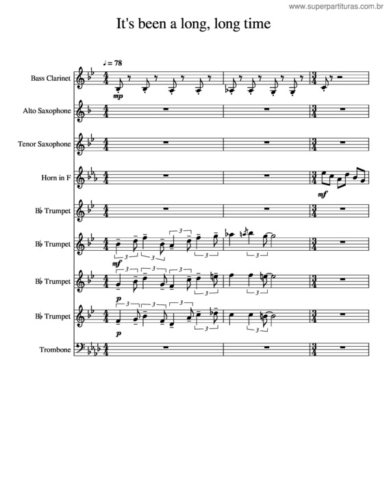Partitura da música It`S Been A Long Long Time v.4