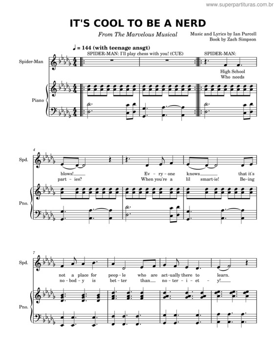 Partitura da música It`S Cool To Be A Nerd v.2