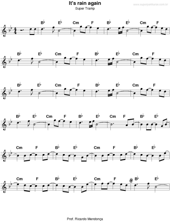 Partitura da música It`s Rain Again v.2