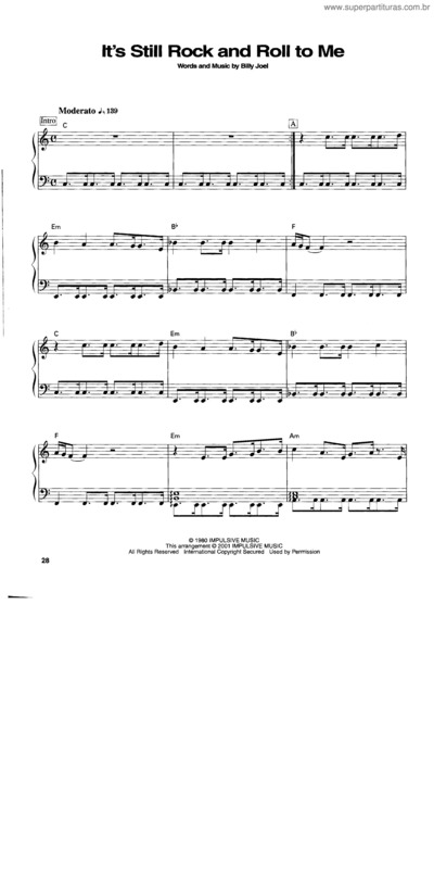 Partitura da música It`s Still Rock And Roll To Me