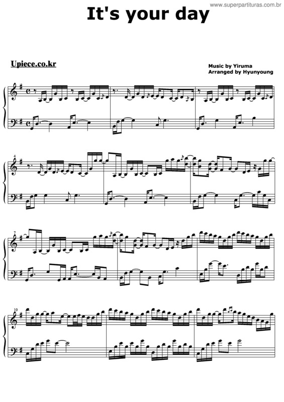 Partitura da música It`s Your Day