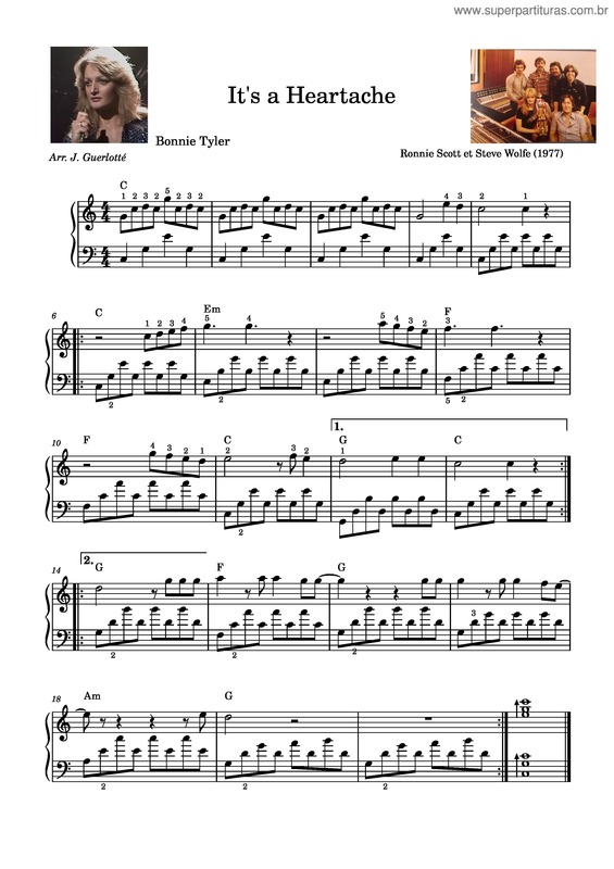 Partitura da música It`S_A_Heartache–Ronnie Scott