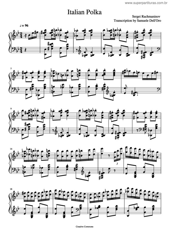 Partitura da música Italian Polka