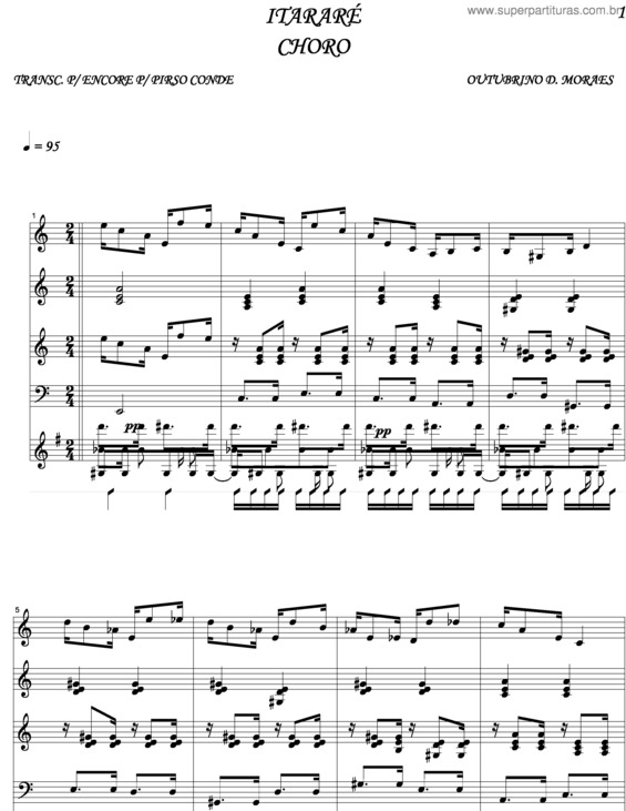 Partitura da música Itararé v.2