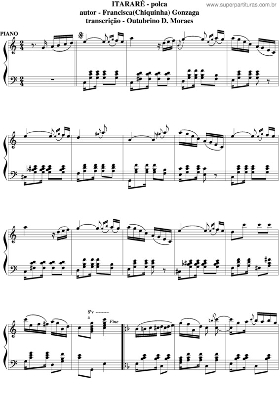 Partitura da música Itararé v.6