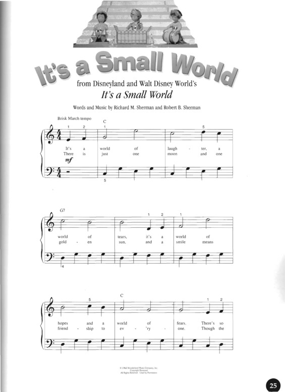 Partitura da música Its A Small World