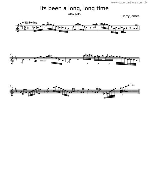 Partitura da música Its Been A Long Long Time  – Harry James