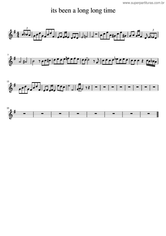 Partitura da música Its Been A Long Long Time v.5