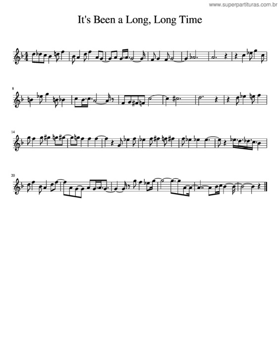 Partitura da música Its Been A Long Long Time