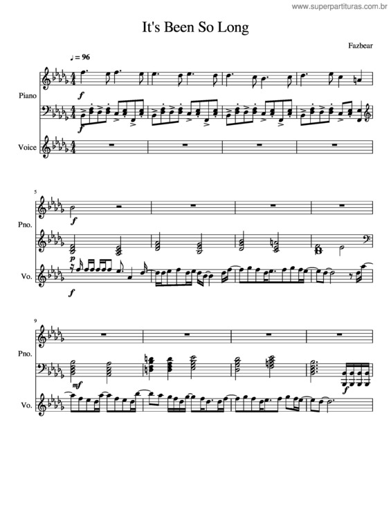 Partitura da música Its Been So Long