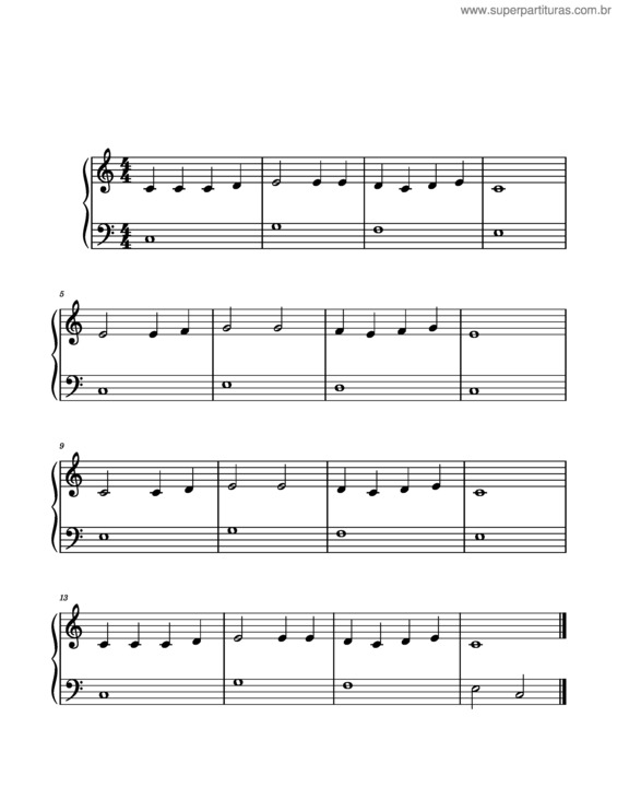 Partitura da música Its Bitsy Spider – Misc Traditional P26