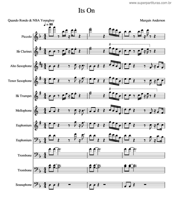 Partitura da música Its On – Quando Rondo & Nba Youngboy