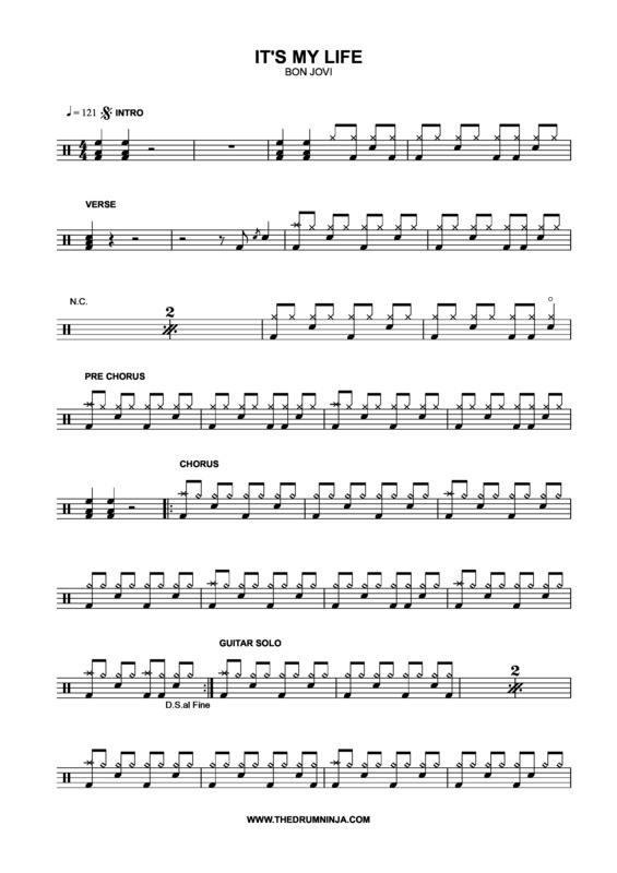 Partitura da música It’s My Life