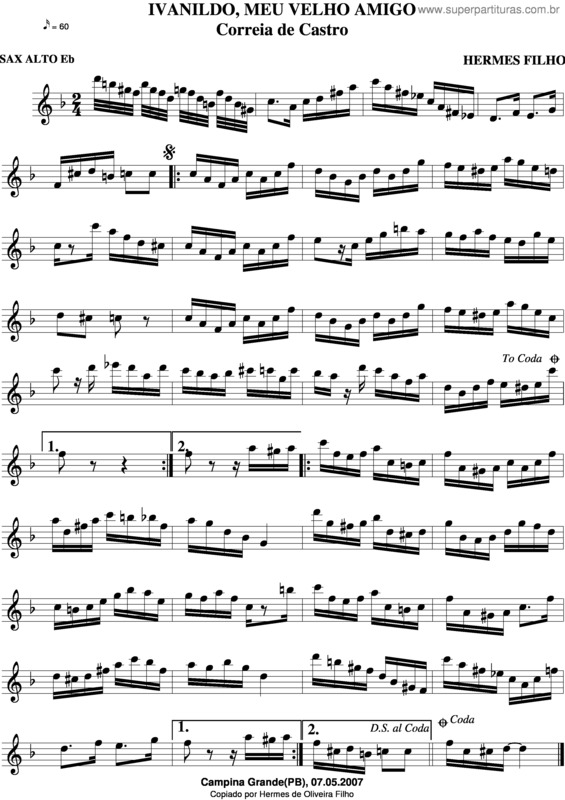 Partitura da música Ivanildo Meu Velho Amigo v.4