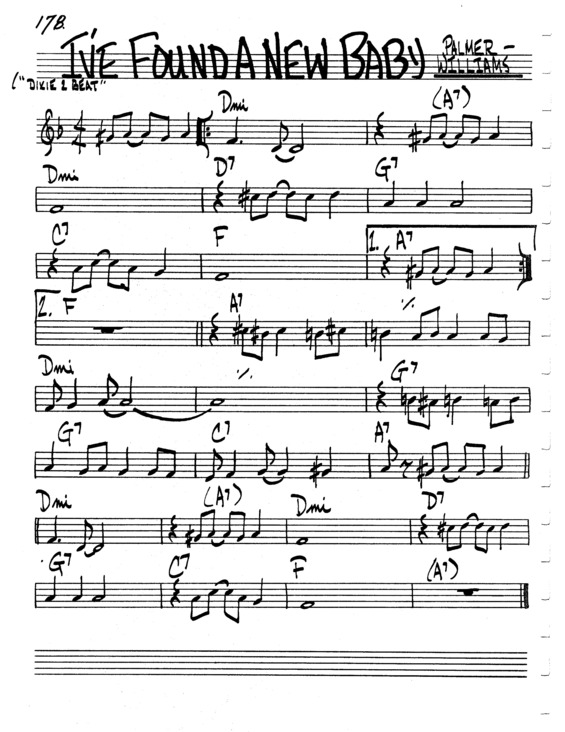 Partitura da música Ive Found A New Baby v.3