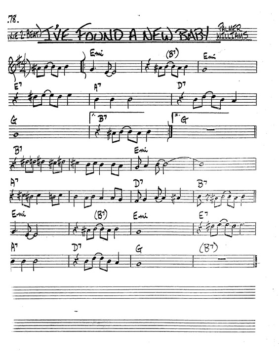 Partitura da música Ive Found A New Baby v.7