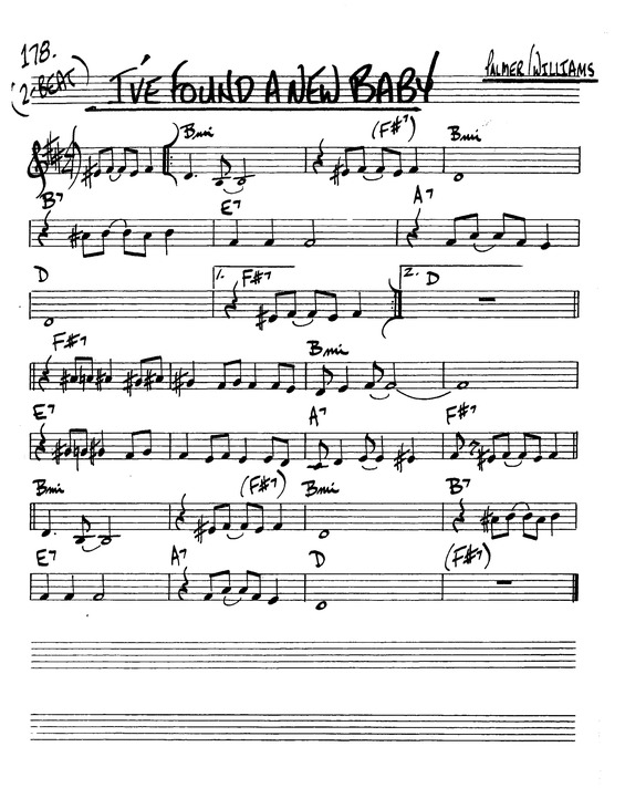 Partitura da música Ive Found A New Baby