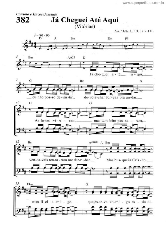 Partitura da música Já Cheguei Até Aqui